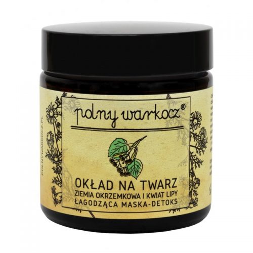 Okład na Twarz Ziemia Okrzemkowa i Kwiat Lipy Łagodząca Maska - Detoks od Polny Warkocz