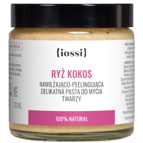 Ryż Kokos. Peelingująca pasta do mycia twarzy z Iossi