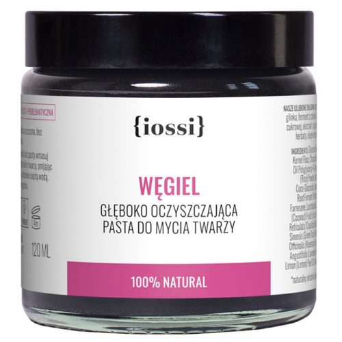 Węgiel. Oczyszczająca pasta do mycia twarzy z Iossi