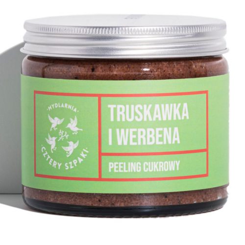 Peeling cukrowy Truskawka i Werbena 4 Szpaki